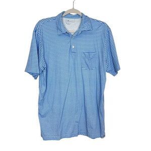 Peter Millar Blue Patterned Polo Shirt